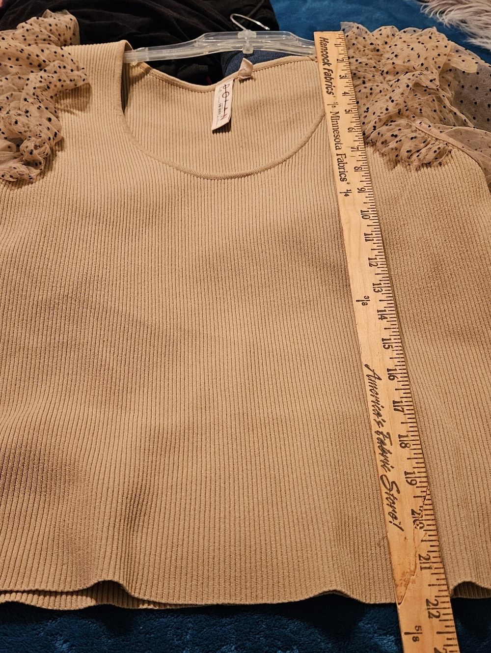 Anthropologie Sheer Sleeve Dolan Top Sz 1x - Picture 9 of 13